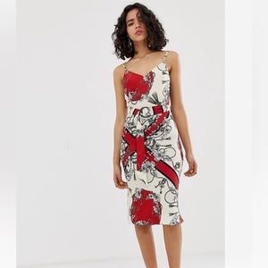 River island cami dress in scarf print